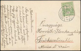 1913 Képeslap ALMÁSFÜZIT?-ESZTERGOM Vasúti Bélyegzéssel / Postcard With Railway Cancellation - Altri & Non Classificati