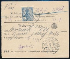 1913-1917 4 Db Távbeszél? Jegy, Közte 1 állami, Mindegyik Más Bérmentesítéssel / 4 Telephone Tickets - Altri & Non Classificati