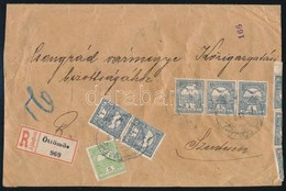 1914 Turul 40 X 1f + 5f Távolsági Ajánlott Levélen / Registered Cover Franked With 41 Turul Stamps 'ÖTTÖMÖS' - Szentes - Altri & Non Classificati