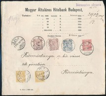 1914 Értéklevél El?lap 12,54K Bérmentesítéssel, MÁH Céglyukasztásos Bélyegekkel / Cover Front Of Insured Cover With Perf - Altri & Non Classificati