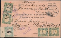 1914 Tábori Levelez?lap, De Civil Levelezés Ezért 10f Portóval Aradra / Field Postcard With 10f Postage Due - Altri & Non Classificati