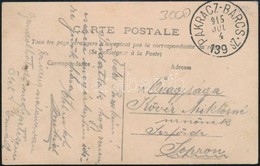 1915 Képeslap Sopronba PAKRACZ-BARCS Vasúti Bélyegzéssel / Postcard With Railway Cancellation - Altri & Non Classificati