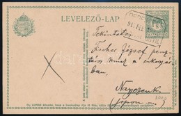 1917 Díjjegyes Levelez?lap PERESZTEG Postaügynökségi Bélyegzéssel / PS-card With Postal Agency Postmark - Altri & Non Classificati