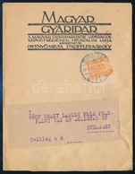 1917 Magyar Gyáripar Helybe Küldött Címszalagja Hírlapbélyeggel / Complete Wrapper With Newspaper Stamp 'BUDAPEST' - Altri & Non Classificati