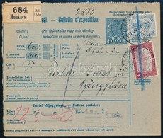 1917 Utánvétes értéknyilvánításos Csomagszállító 3K Bérmentesítéssel Kárpátaljáról / COD Parcel Card With 3K Franking 'M - Altri & Non Classificati