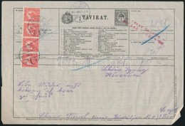 1917 Távirat 40f Díjlerovással / Telegramm  'SZEGED' - Altri & Non Classificati