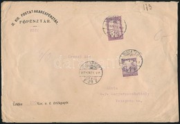 1917 Értéklevél Parlament 50f és Fehérszámú Arató 15f Bérmentesítéssel / Insured Cover - Altri & Non Classificati