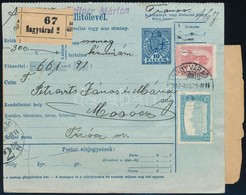 1917 Postai Szállítólevél 1,75K Bérmentesítéssel, átadó Vevénnyel / Parcel Card 'NAGYVÁRAD' - Mosócz With Delivery Recei - Altri & Non Classificati