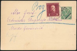 1917 5h Díjjegyes Levelez?lap 3h Díjkiegészítéssel / PS-card With 3h Additional Franking 'VALJEVO' - Sonstige & Ohne Zuordnung