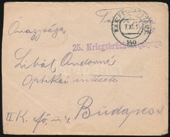 1914 Tábori Posta Levél / Field Post Cover '25. Kriegsbrückenequipage' + 'FP 140' - Altri & Non Classificati