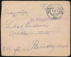 1914 Tábori Posta Levél / Field Post Cover '25. Kriegsbrückenequipage' + 'FP 140' - Other & Unclassified