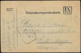 1914 Tábori Lap Lembergi Némabélyegz?vel / Silent Postmark 'IX/285' On Field Postcard - Andere & Zonder Classificatie