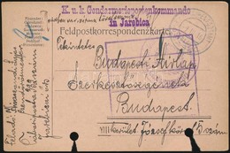 1916 Tábori Posta Levelez?lap / Field Postcard 'K.u.k. Gendarmeriepostenkommando In Jarebica' + 'EP SABAC B' - Altri & Non Classificati