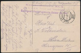 1916 Sátrazó Katonák Fotója Tábori Postán Küldve / Field Postcard 'Kanonenbatterie Nr.3. Des K. Und K. Tiroler Und Vorar - Altri & Non Classificati