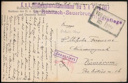 1916 Tábori Posta Képeslap / Field Postcard 'K.u.k. Offiziersrekonvaleszentenhaus Des 5. A.K.(Q. Abt.) In Rohitsch - Sau - Other & Unclassified