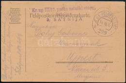 1917 Tábori Posta Levelez?lap, Horvát Nyelv? / Field Postcard 'Kr. Ug. III/27 Pucko Ustaski Etapni Bataliun 3. SATNIJA'  - Altri & Non Classificati