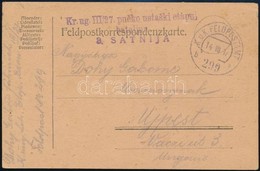 1917 Tábori Posta Levelez?lap, Horvát Nyelv? / Field Postcard 'Kr. Ug. III/27 Pucko Ustaski Etapni Bataliun 3. SATNIJA'  - Other & Unclassified