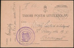 1917 Tábori Posta Levelez?lap A 32. Gyaloghadosztály Sapkajelvényével / Field Postcard 'K.u.k. Kommando Des Feldkanonreg - Altri & Non Classificati