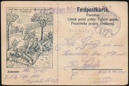 1917 Tábori Posta Levelez?lap / Field Postcard 'K.u.k. Divisions-Telephon Abteilung Nr.7.' + 'TP 427 A' - Andere & Zonder Classificatie
