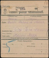 1918 Tábori Szállítólevél / Field Parcel Card 'FP 264' - Andere & Zonder Classificatie