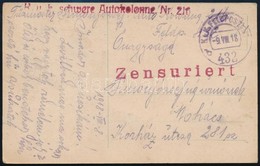 1918 Tábori Posta Képeslap / Field Postcard 'K.u.k. Schwere Autokolonne Nr.216' + 'FP 432 B' - Andere & Zonder Classificatie