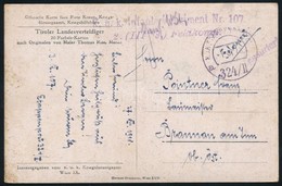 1918 Tábori Posta Képeslap / Field Postcard 'K.u.k. Infanterieregiment Nr.107. 2. (III 9) Feldkomp.' + 'EP 324/II A' - Andere & Zonder Classificatie