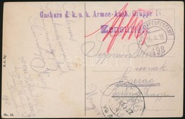 1918 Tábori Posta Képeslap / Field Postcard 'Gaskurs D. K.u.k. Armee-Ausb. Gruppe IV.' + 'EP 198' - Andere & Zonder Classificatie