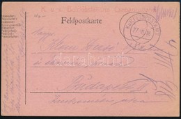 1918 Tábori Posta Levelez?lap / Field Postcard 'K.u.k. Betriebsteilung Csobánosbahn' + 'FP 170' - Andere & Zonder Classificatie