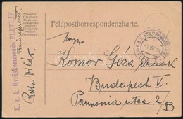 1918 Tábori Posta Levelez?lap / Field Postcard 'K.u.k. Kreiskommando PLEVLJE' + 'EP PLEVLJE A' - Andere & Zonder Classificatie