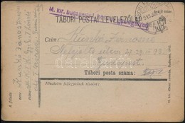 1918 Tábori Posta Levelez?lap / Field Postcard 'M.kir. Budapesti 1. Honvéd Gyalogezred' + 'TP 417 B' - Andere & Zonder Classificatie