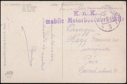 1918 Tábori Posta Képeslap / Field Postcard 'K.u.k. Mobile Motorbootwerkstätte' + 'FP 3 B' - Andere & Zonder Classificatie