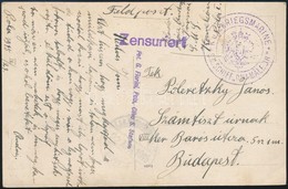 1915 Tábori Posta Képeslap Haditengerészeti Postával / Field Postcard 'K.u.K KRIEGSMARINE S.M.Schiff ,,CHAMÄLEON' ' - Other & Unclassified