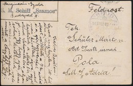 1915 Képeslap / Postcard 'S. M. Schiff Szamos' - Altri & Non Classificati