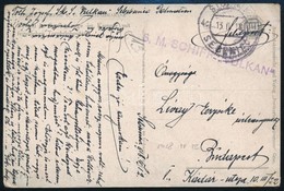 1918 Tábori Posta Képeslap Hajópostával / Field Postcard 'S.M. SCHIFF VULKAN' - Altri & Non Classificati