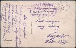 1918 Tábori Posta Képeslap / Field Postcard 'FP 555 B' , 'K.u.K. Luftfahtruppen Flilgerkomp. Nr. 33' - Sonstige & Ohne Zuordnung