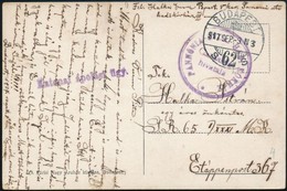 1917 Tábori Posta Képeslap / Field Postcard 'PANNÓNIA UTCA HADIKÓRHÁZ / Gazdasági Hivatala' - Sonstige & Ohne Zuordnung