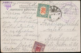 1922 Képeslap Hazatér? Hadifogolytól Portózva 'CSÓT FOGOLYTÁBOR' + 'M.Kir. Leszerel? Tábor Parság T Osztály CSÓT' / Post - Other & Unclassified