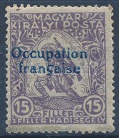 * Arad 1919 Hadisegély III. 15f Kék Felülnyomással, Katalógusban Nem Szerepel / Mi 4 With Blue Overprint, Not Listed In  - Other & Unclassified