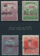 ** * Baranya I. 1919 4 Klf Bélyeg Antikva Számokkal (16.800) / 4 Stamps With Antiqua Numbers. Signed: Bodor - Andere & Zonder Classificatie