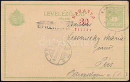 1920 Díjjegyes Levelez?lap Elcsúszott Baranya Felülnyomással / PS-card With Shifted Overprint. Signed: Bodor - Altri & Non Classificati