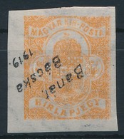 * Bánát-Bácska 1919 Hírlapbélyeg Fordított Felülnyomással / Mi 1 With Inverted Overprint. Signed: Bodor - Altri & Non Classificati