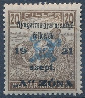 * Nyugat-Magyarország II. 1921 Arató 20f (40.000) / Mi 14 Signed: Bodor - Altri & Non Classificati