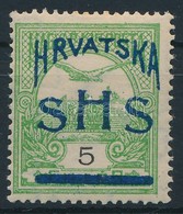 * SHS 1918 Turul 5f Próbanyomat / Proof. Signed: Bodor - Sonstige & Ohne Zuordnung