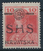 (*) SHS 1918 Károly 10f Kék Helyett Fekete Felülnyomással / Mi 84 With Black Overprint. Signed: Bodor - Sonstige & Ohne Zuordnung