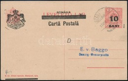 1920 10 Bani Díjjegyes Levelez?lap / Postcard 'SZÁSZSEBES' Signed: Bodor - Other & Unclassified