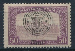 ** Nagyvárad 1919 Parlament 50f Dupla Felülnyomással / Mi 37II With Double Overprint. Signed: Bodor - Other & Unclassified