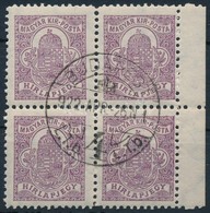 O 1921 Hírlapbélyeg Négyestömb Magánfogazással / Newspaper Stamp Block Of 4 With Private Perforation - Other & Unclassified