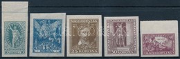 ** 1923 Pet?fi Sándor (I.) Vágott Sor (20.000) / Mi 369-373 Imperforate Set - Altri & Non Classificati