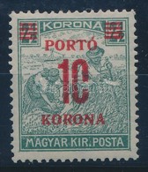 * 1921 Kisegít? Portó Tévnyomat, Törött '0' / Mi P 82 With Plate Variety - Altri & Non Classificati