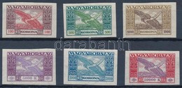 ** 1924 Ikarusz Vágott Sor (20.000) / Mi 383-388 Imperforate Set - Altri & Non Classificati